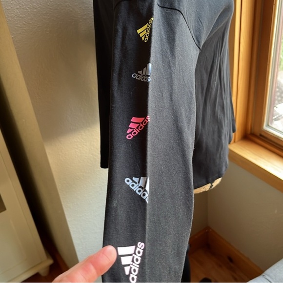 Girls NWT Adidas light weight black hoodie & NWT All in Motion coral leggings XL - Picture 4 of 14